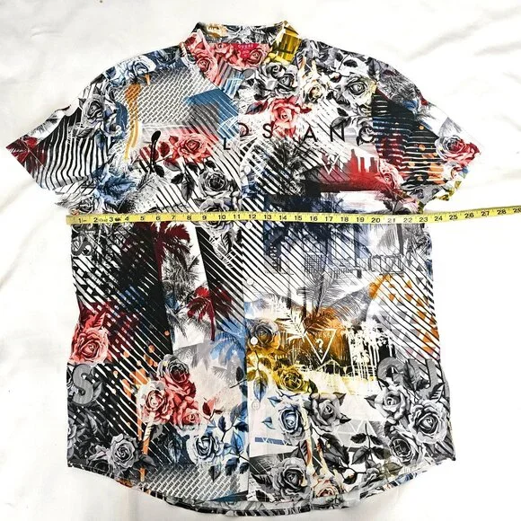 GUESS Men's Slim Fit Printed Short Sleeve MOMOKO Shirt Size XL NWT - Picture 12 of 13